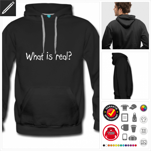 Mnner Real Sweatshirt selbst gestalten. Druck ab 1 Stuck