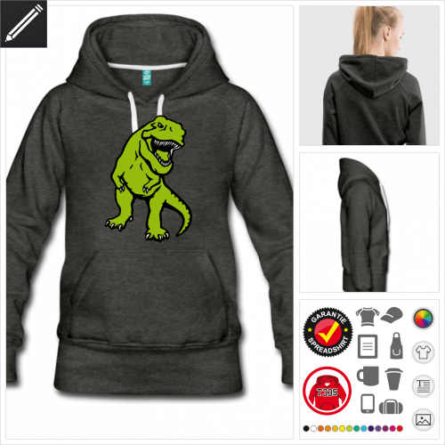 Frauen T-Rex Hoodie personalisieren