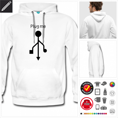 Nerd Witz Sweatshirt fr Mnner online Druckerei, hhe Qualitt