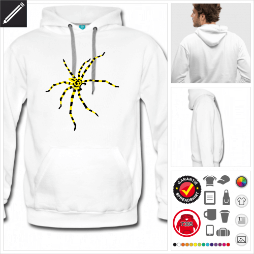 Spinnen Sweatshirt fr Mnner selbst gestalten