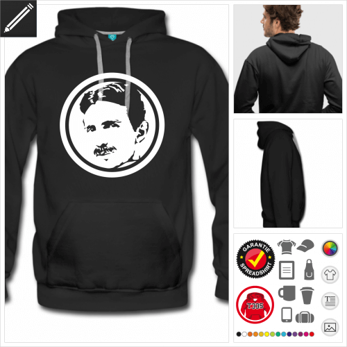 Mnner Tesla Sweatshirt selbst gestalten