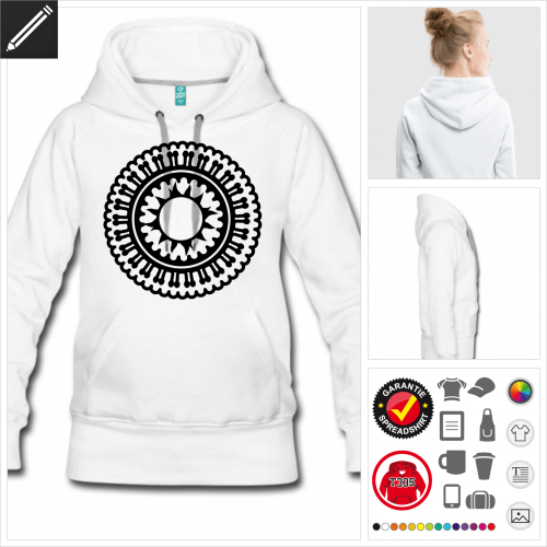 Frauen Rosette Hoodie online zu gestalten