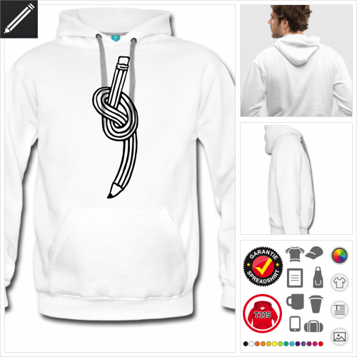 Bleistift Hoodie online zu gestalten