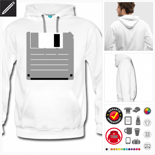 Retrogaming Hoodie online zu gestalten