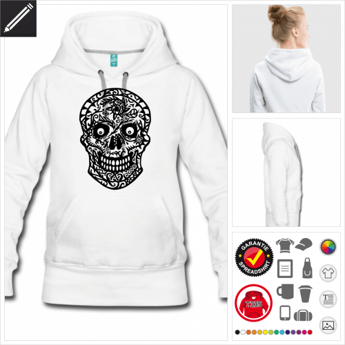 graues Schdel Sweatshirt selbst gestalten. Online Druckerei