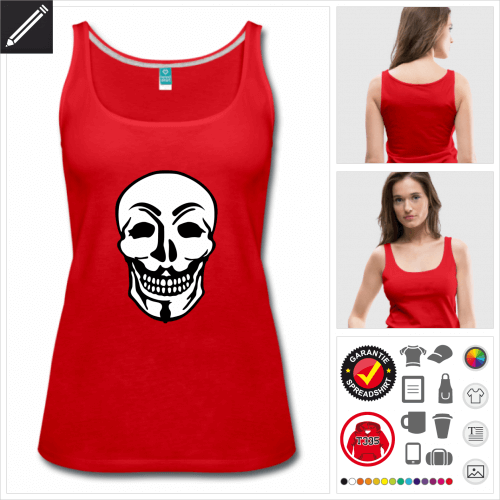 Nerd rotes Tank Top gestalten, Druck ab 1 Stuck