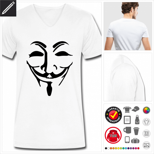 Anonymous T-Shirt selbst gestalten. Online Druckerei