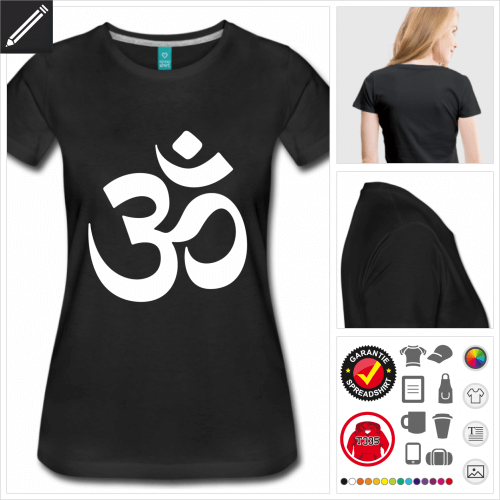 lila Om T-Shirt online Druckerei, hhe Qualitt
