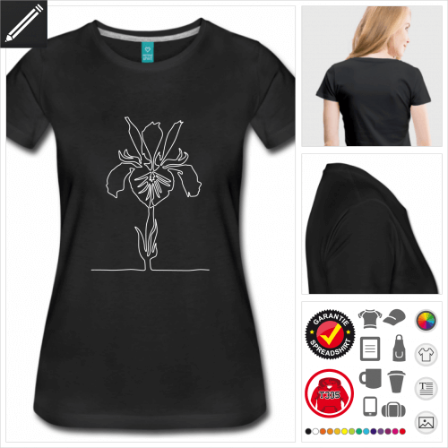 basic Blumen T-Shirt selbst gestalten. Online Druckerei