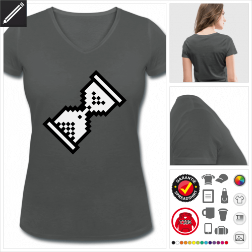 basic Pixel T-Shirt gestalten, Druck ab 1 Stuck