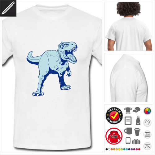 weisses Dinosaurier T-Shirt online Druckerei, hhe Qualitt