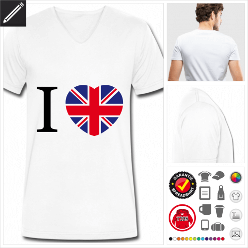 Union Jack T-Shirt online Druckerei, hhe Qualitt