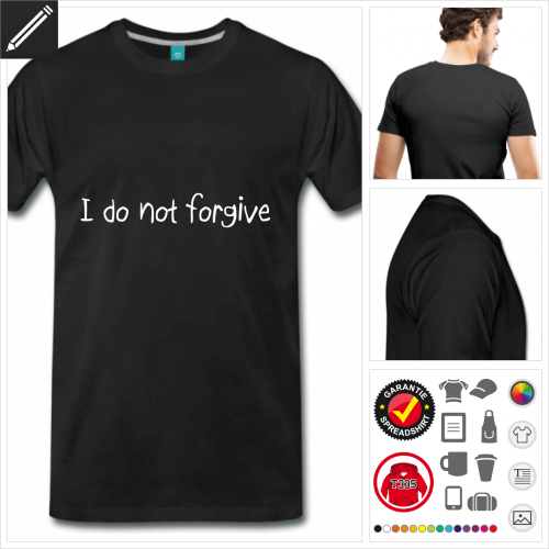 basic Forgive T-Shirt selbst gestalten. Druck ab 1 Stuck