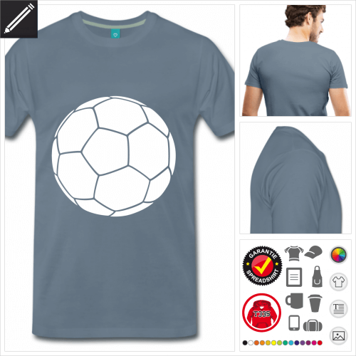 basic Fuball Weltmeisterschaft T-Shirt selbst gestalten. Online Druckerei