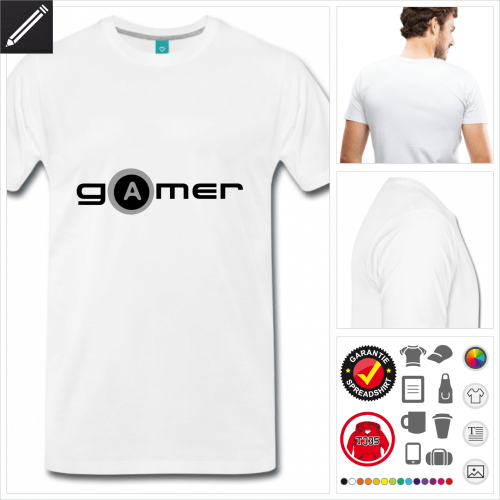 Mnner Gamer T-Shirt online gestalten