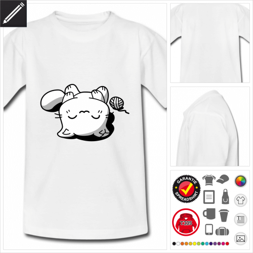 basic Katze Kawaii T-Shirt personalisieren