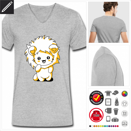 Ktzchen kawaii T-Shirt selbst gestalten. Online Druckerei