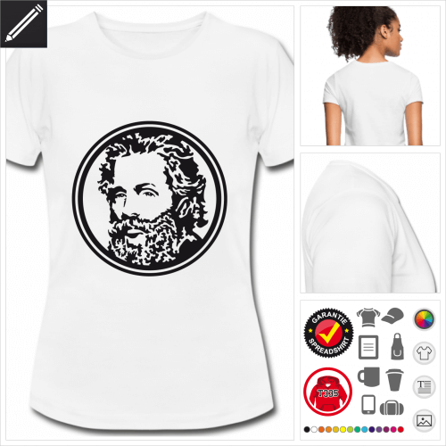 weisses basic Moby Dick T-Shirt selbst gestalten. Online Druckerei