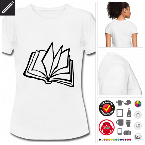 weisses basic Literatur T-Shirt selbst gestalten