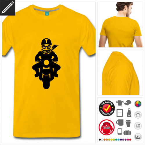 Bikers T-Shirt selbst gestalten. Online Druckerei