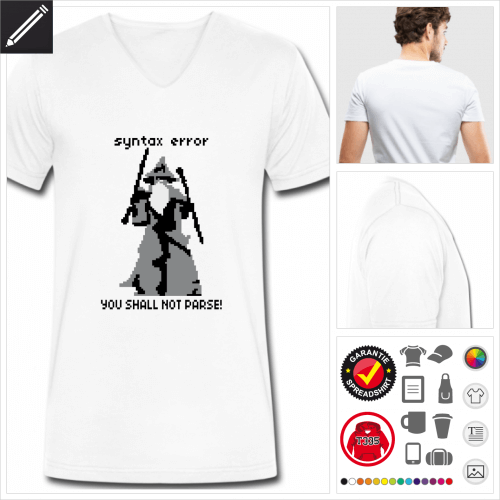 Mnner You shall not parse T-Shirt selbst gestalten. Online Druckerei