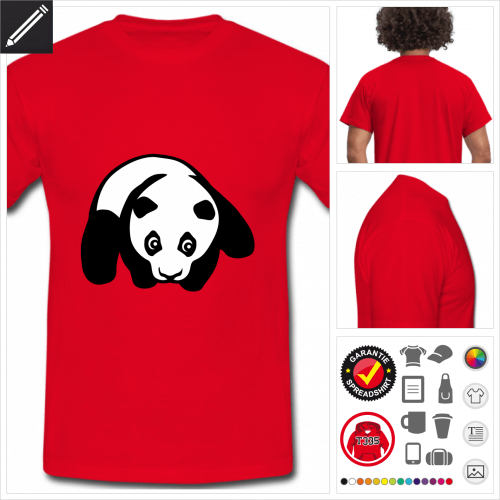 basic Panda T-Shirt personalisieren