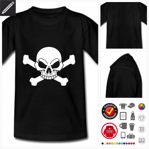 basic Piraten Schdel T-Shirt selbst gestalten