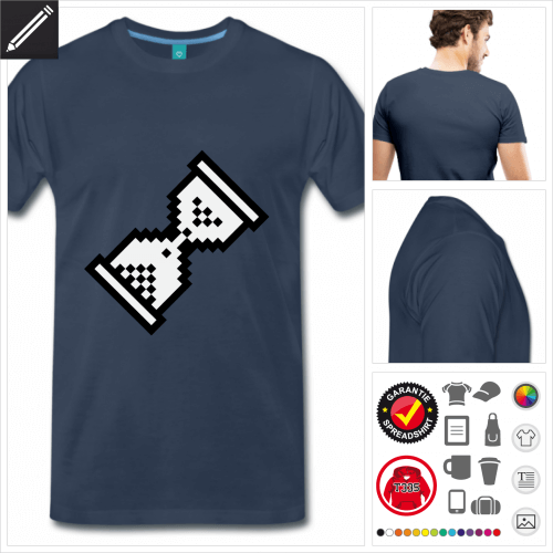 Pixel T-Shirt selbst gestalten. Druck ab 1 Stuck