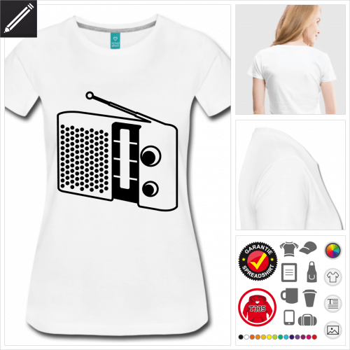 Frauen Radiogert T-Shirt selbst gestalten. Druck ab 1 Stuck