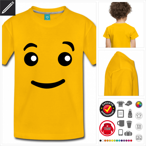 Kinder Augen T-Shirt selbst gestalten. Druck ab 1 Stuck