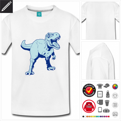 Teenager Dinosaurier T-Shirt selbst gestalten. Online Druckerei