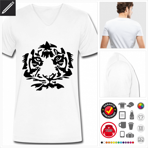 Mnner Tiger T-Shirt zu gestalten