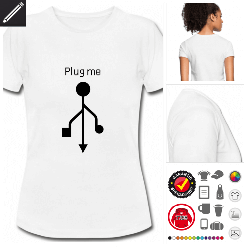 Frauen USB T-Shirt zu gestalten