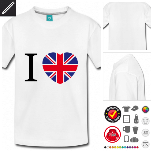 Teenager England T-Shirt zu gestalten