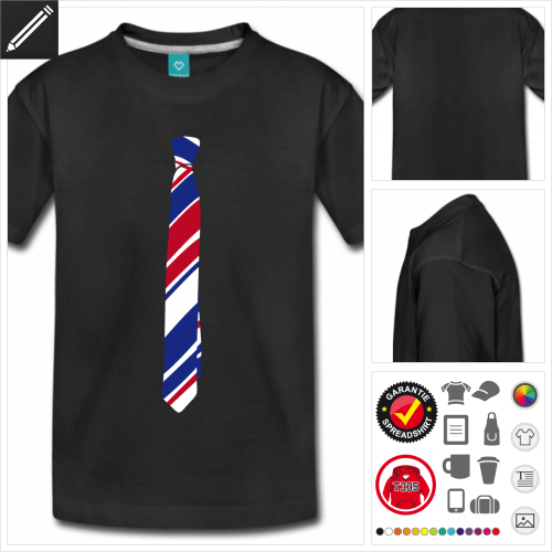 Teenager Falsche Krawatte T-Shirt online zu gestalten
