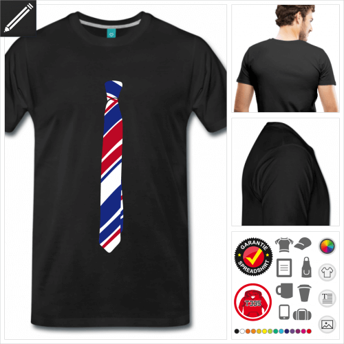weisses Falsche Krawatte T-Shirt personalisieren