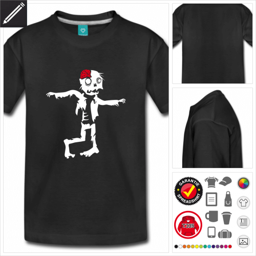 basic Lustiger Zombie T-Shirt selbst gestalten. Druck ab 1 Stuck