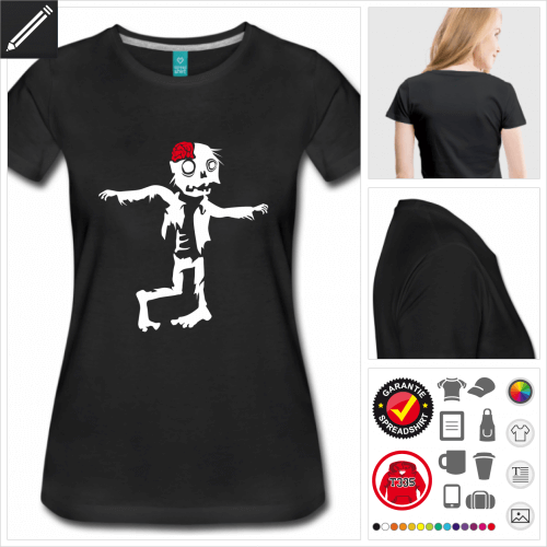 schwarzes Halloween T-Shirt zu gestalten