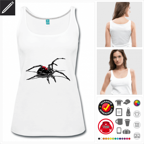 Spinne weisses Tank Top online Druckerei, hhe Qualitt