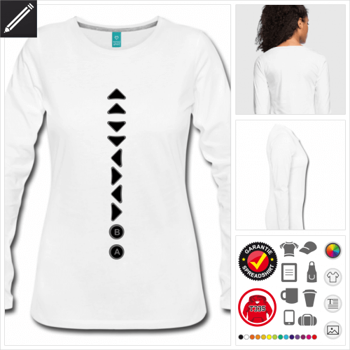 Frauen Konami Code T-Shirt zu gestalten