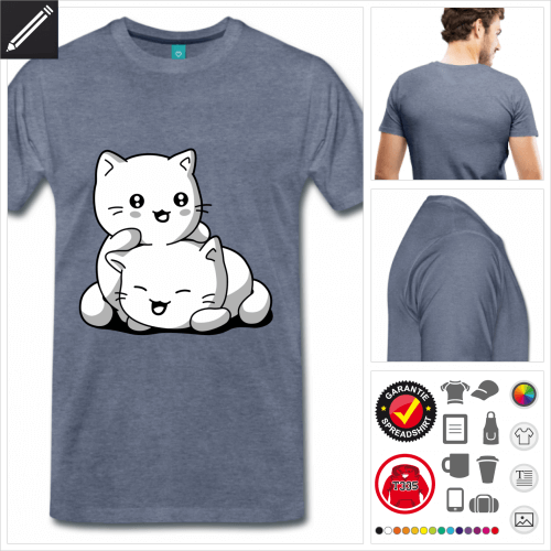 Männer Kätzchen T-Shirt online zu gestalten