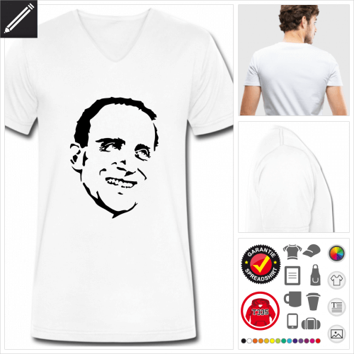 Mnner Boris Vian T-Shirt online Druckerei, hhe Qualitt