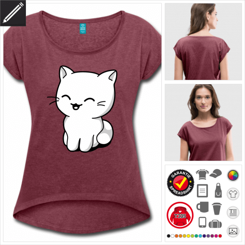 cropped Ktzchen kawaii T-Shirt personalisieren