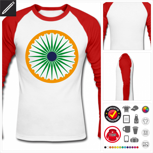 Indien T-Shirt gestalten, Druck ab 1 Stuck