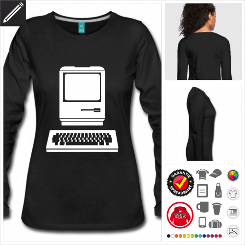 Nerd Langarmshirt online gestalten