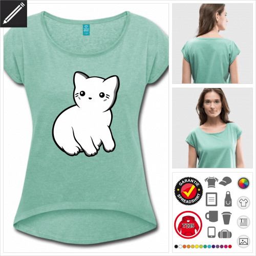 grnes Lustige Katze T-Shirt zu gestalten