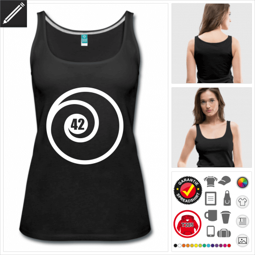 rosa zweiundvierzig Tank Top online zu gestalten