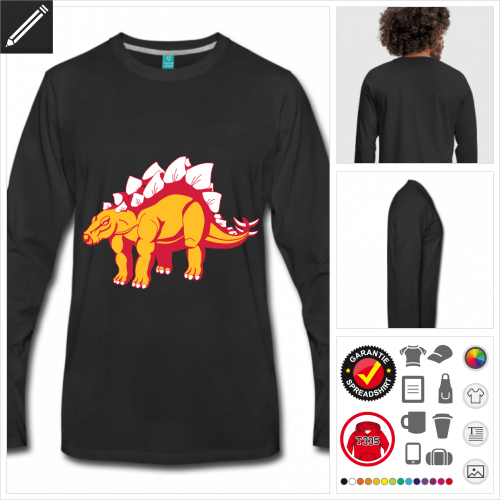 Stegosaurus T-Shirt selbst gestalten. Online Druckerei