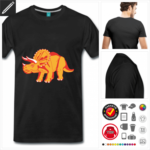 basic Triceratops T-Shirt selbst gestalten. Online Druckerei