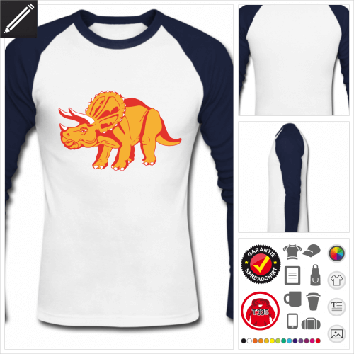 Dinosaurier Langarmshirt online gestalten